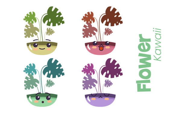 Download Plant Kawaii Bundle Pose Illustration - Bundle Collection
