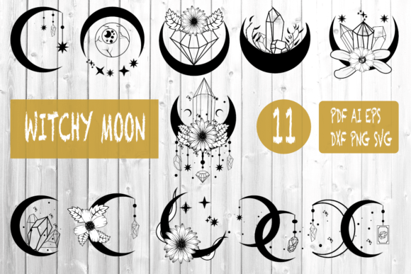 Download Moon Boho Celestial SVG PNG Bundle - Bundle Collection