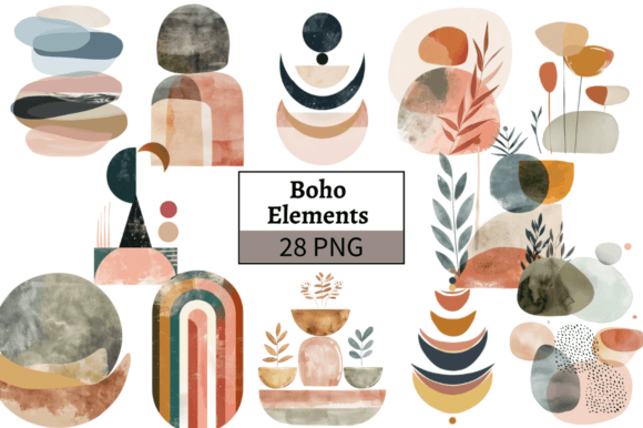 Download Watercolor Boho Elements Clipart Bundle - Bundle Collection