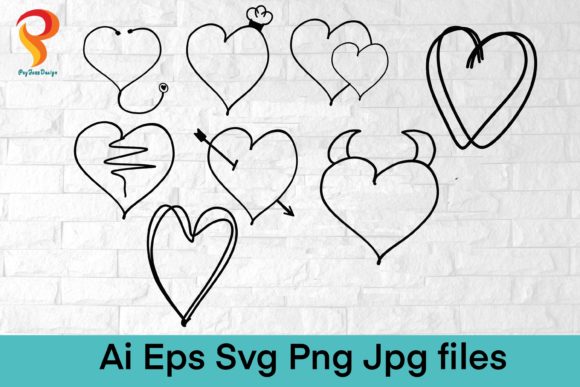 Download Hand Drawn Heart, Hand Lettered Hearts - Hand drawn Collection