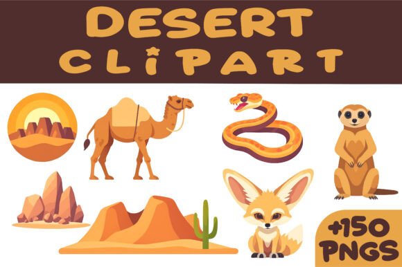 Download Desert Clipart Bundle, Cactus, Sand Dune - Bundle Collection