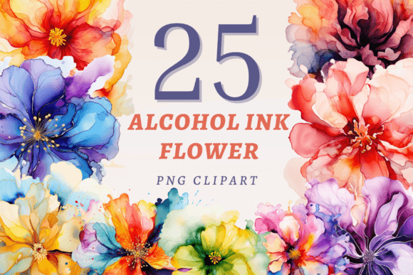Download Alcohol Ink Flower PNG Bundle - Bundle Collection
