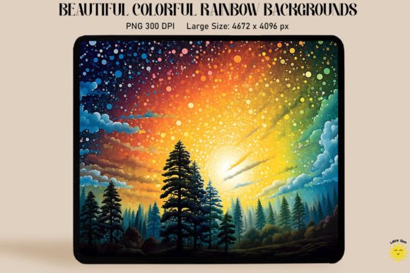Download Beautiful Rainbow Color Art Backgrounds - Premium Resources