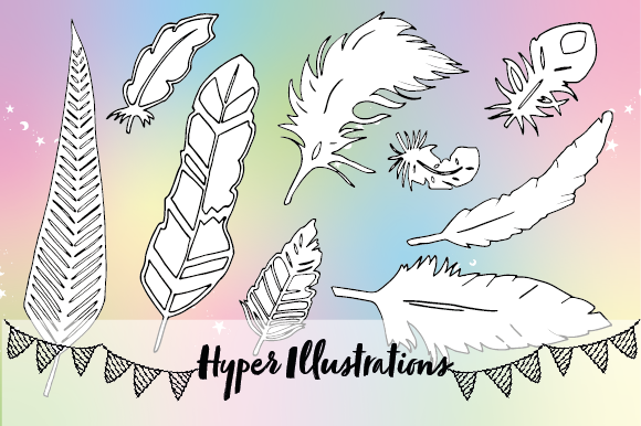 Download Hand Drawn Feathers Coloring KDP POD - Hand drawn Collection