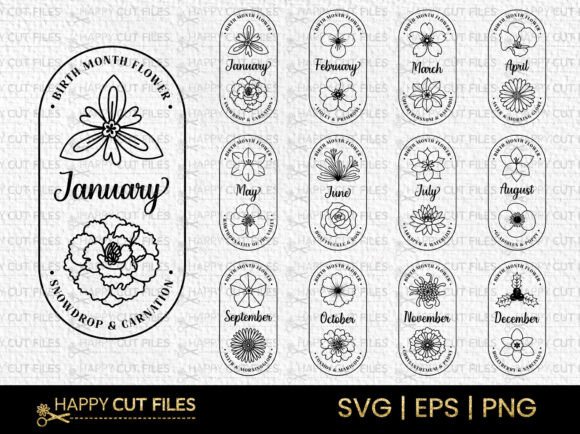 Download Birth Flower Svg Bundle Boho Clip Art - Bundle Collection