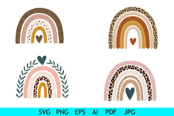 Download Boho Rainbow Leopard Print Bundle - Bundle Collection