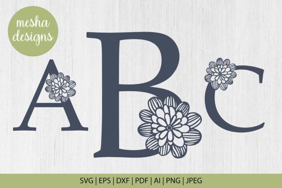 Download Floral Alphabet Monogram SVG Bundle - Bundle Collection