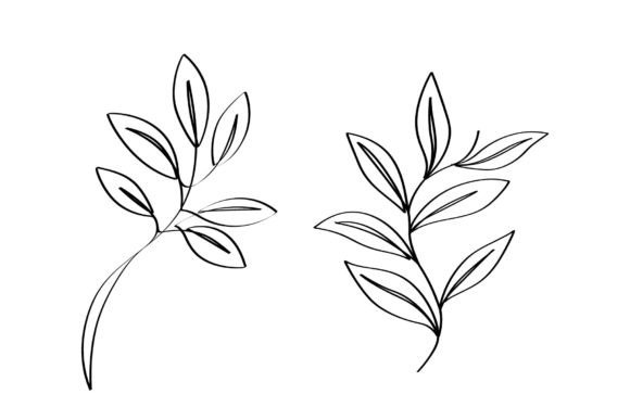 Download Single Line Art Leaves Minimalist Art. - Minimalist art Collection