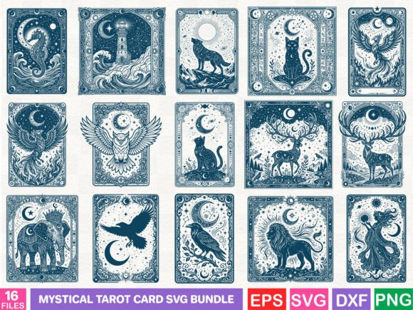 Download Mystical Tarot Card SVG Bundle - Bundle Collection